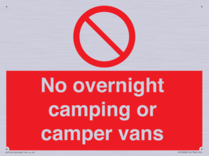 No overnight camping or camper vans
